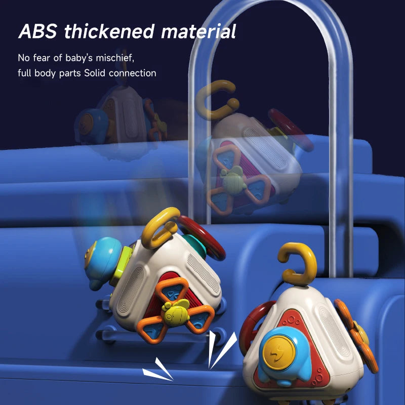 Juguete Sensorial Montessori | Cubo Multisensorial y Bola Busy para Bebés