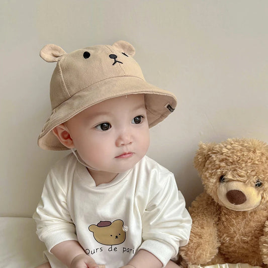 Sombrero para Bebé con Orejas de Oso | Gorro de Algodón Suave para Niños y Niñas